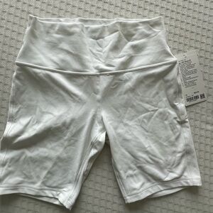 White Align Shorts 8’inch Size 10